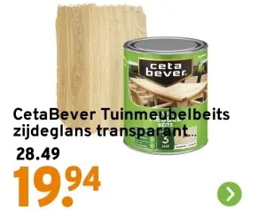 Aanbieding: Tuinmeubelbeits zijdeglans transparant
