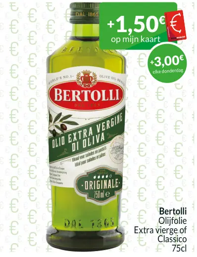 Promotie: Bertolli Olijfolie Extra vierge of Classico