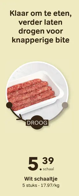 Promotie: Droge worst 5 stuks per schaaltje