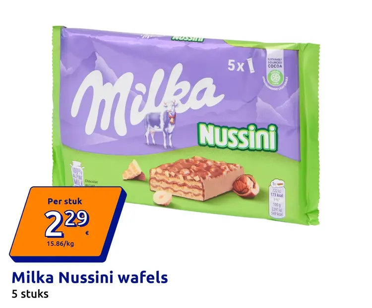 Aanbieding: Milka Nussini wafels