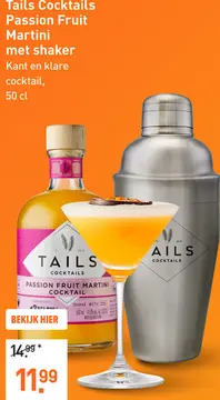 Aanbieding: Tails Cocktails Passion Fruit Martini met shaker