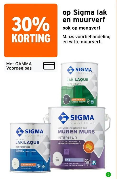Aanbieding: Sigma lak en muurverf