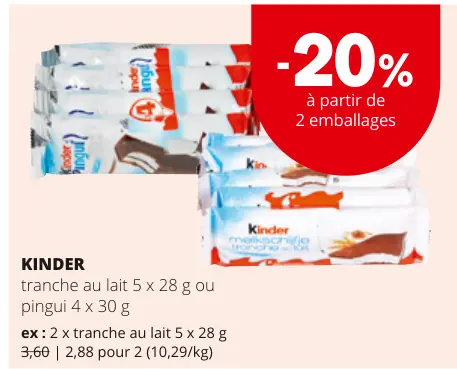 Offre: Kinder