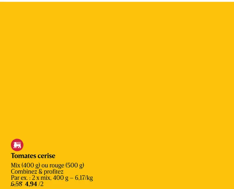 Offre: Tomates cerises | Rouge