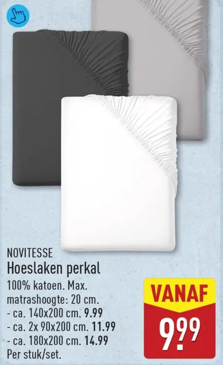 Aanbieding: Hoeslaken perkal