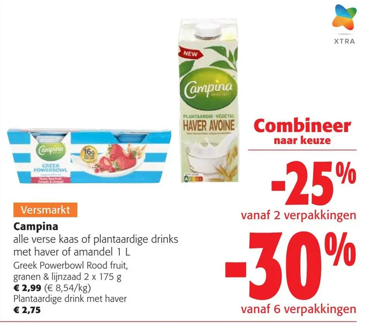 Aanbieding: alle verse kaas of plantaardige drinks