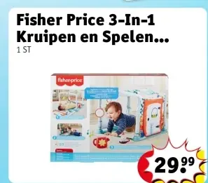 Aanbieding: Fisher Price 3-In-1 Kruipen en Spelen Activiteitenspeelmat