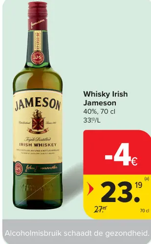 Promotie: Whisky Irish Jameson