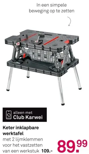 Aanbieding: Inklapbare werktafel