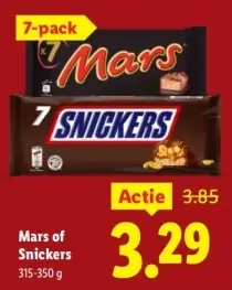 Aanbieding: Mars or Snickers