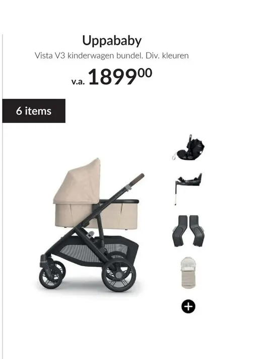 Aanbieding: Uppababy Vista V3 kinderwagen bundel