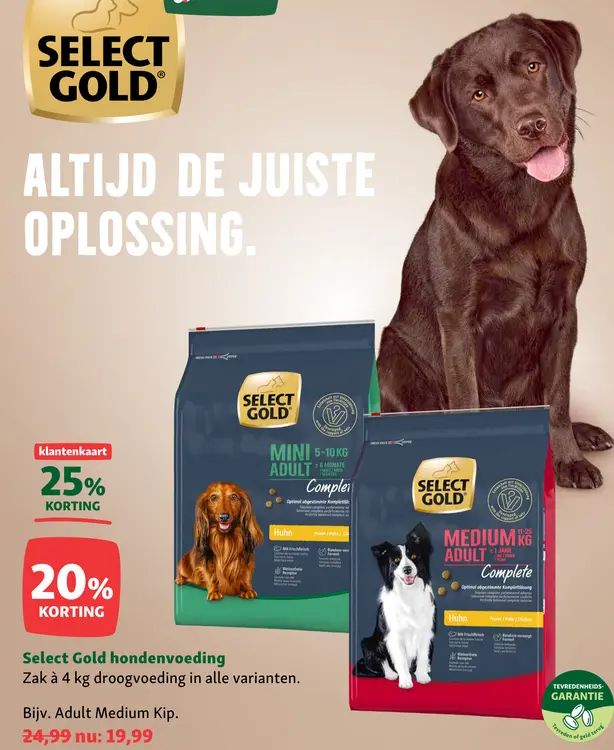 Aanbieding: Select Gold hondenvoeding