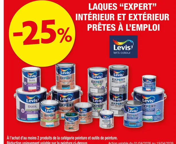 Offre: Laques "expert" intérieur et extérieur prêtes