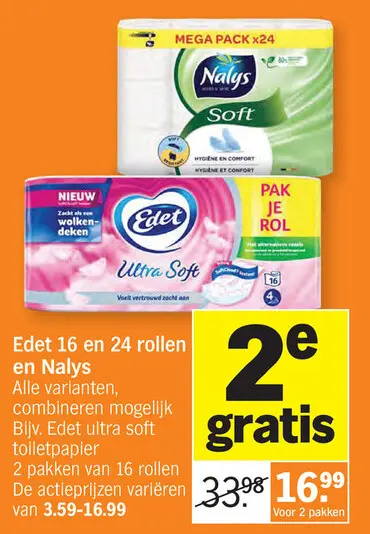 Promotie: Edet en Nalys toiletpapier