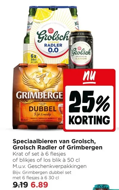 Aanbieding: Speciaalbieren van Grolsch, Grolsch Radler of