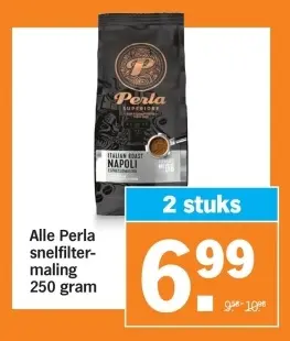 Aanbieding: Alle Perla snelfiltermaling 250 gram