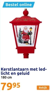 Aanbieding: Kerstlantaarn met led-licht en geluid