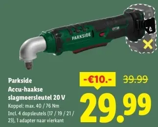 Aanbieding: Accu-haakse slagmoersleutel