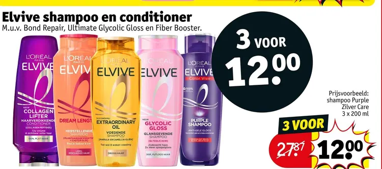 Aanbieding: Elvive shampoo en conditioner