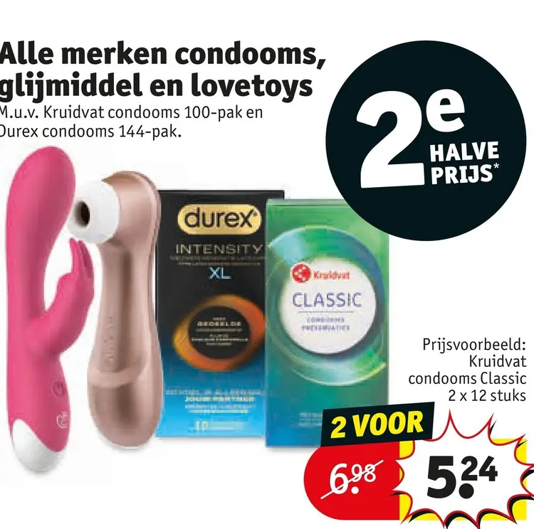 Aanbieding: Alle merken condooms, glijmiddel en lovetoys