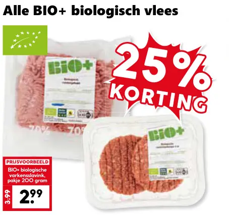 Aanbieding: BIO+ biologisch vlees