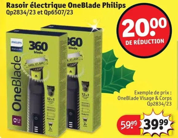 Offre: Rasoir électrique OneBlade