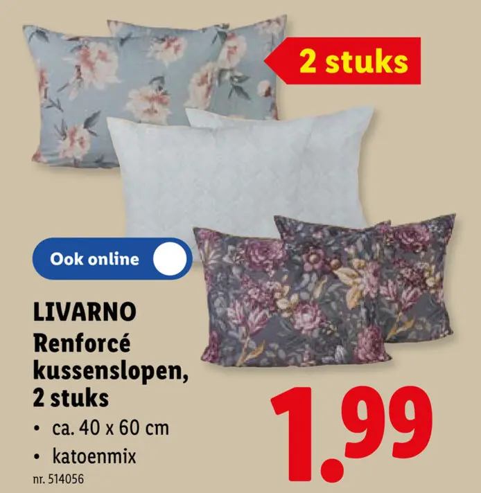 Promotie: Renforcé kussenslopen