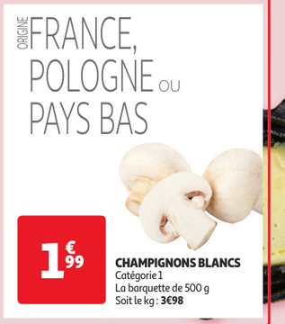 Offre: CHAMPIGNONS BLANCS