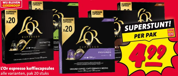 Aanbieding: Espresso koffiecapsules