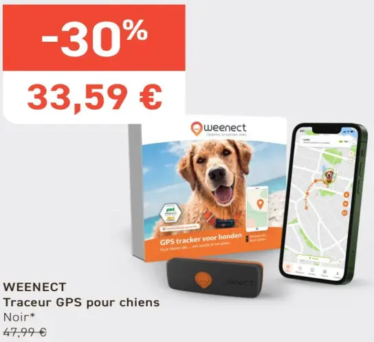 Offre: WEENECT Traceur GPS pour chiens