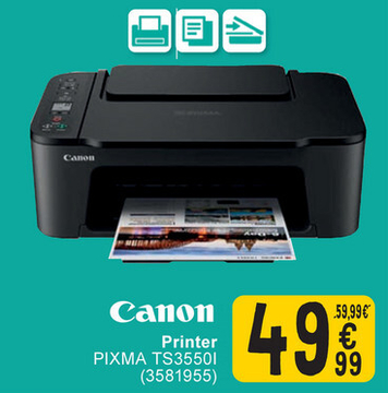 Aanbieding: Canon Printer  PIXMA TS3550I