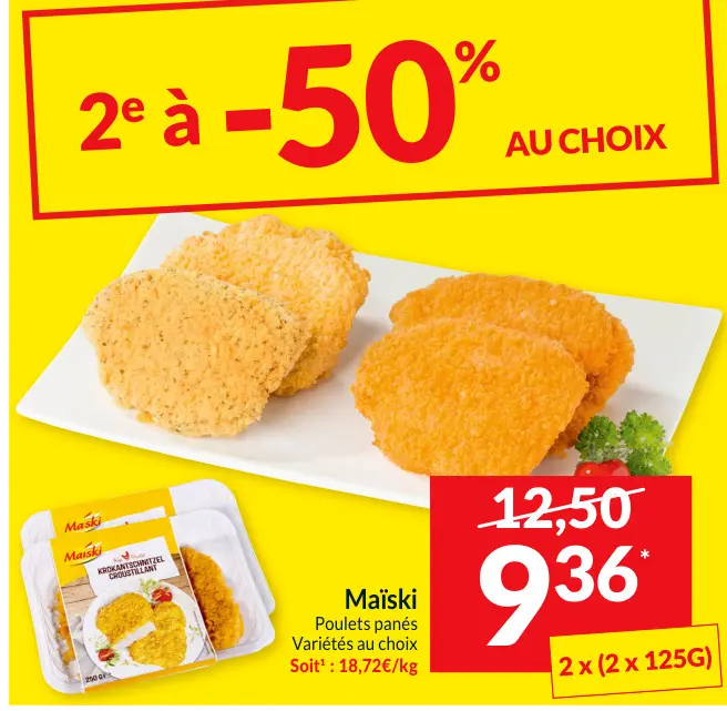 Offre: Poulets panés