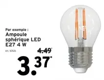 Offre: Ampoule sphérique LED