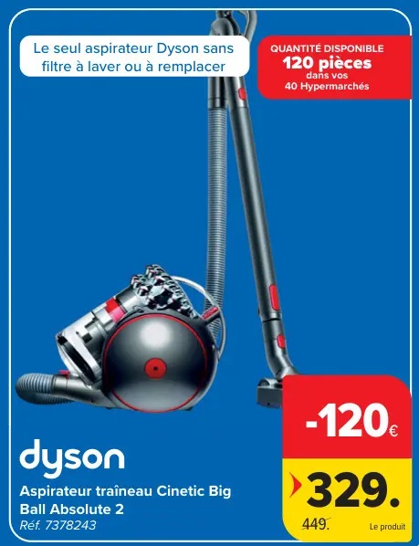 Offre: Aspirateur traîneau Cinetic Big Ball Absolute 2
