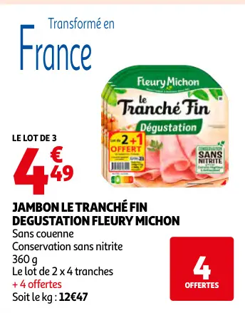 Promotie: Jambon le tranché fin degustation