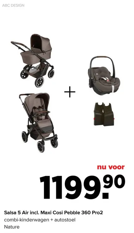 Aanbieding: Salsa 5 Air incl. Maxi Cosi Pebble 360 Pro2