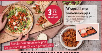 Aanbieding: Wrapcolli met varkensreepjes