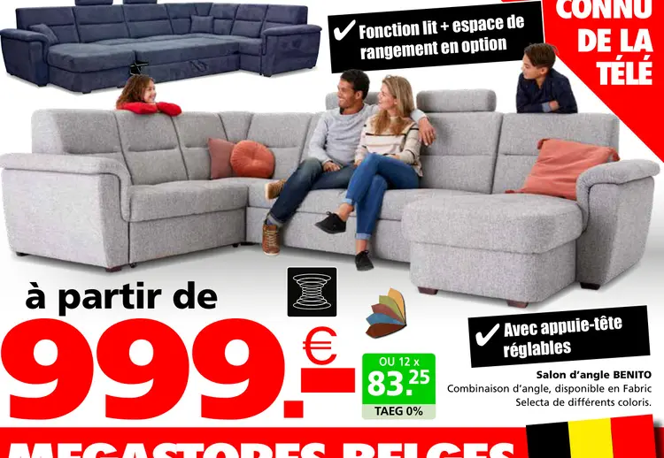 Offre: Salon d'angle BENITO