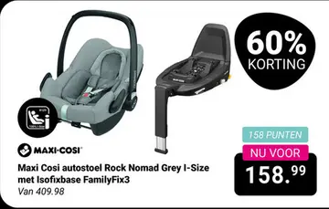 Aanbieding: Maxi Cosi autostoel Rock Nomad Grey I-Size