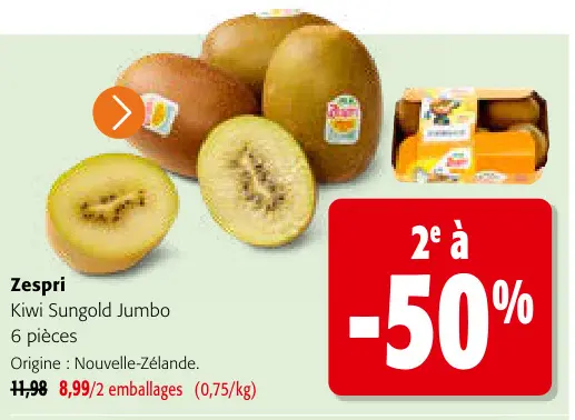 Offre: Kiwi Sungold Jumbo