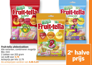 Aanbieding: Fruit-tella uitdeelzakken