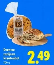 Aanbieding: Drentse rozijnen krentenbol