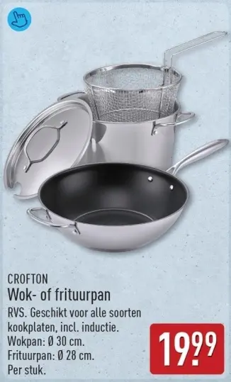 Aanbieding: Wok- of frituurpan