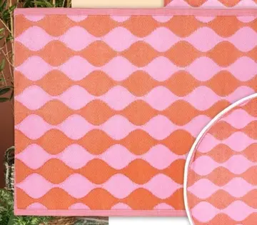 Aanbieding: Buitenkleed flow - rood/roze - 120x180 cm