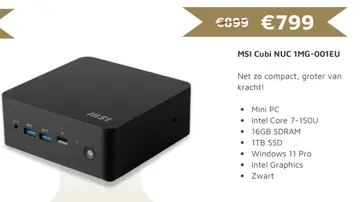 Aanbieding: MSI Cubi NUC 1MG-001EU