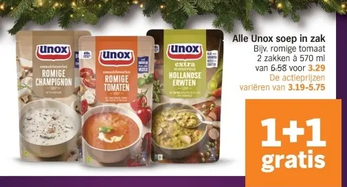 Aanbieding: Unox soep in zak
