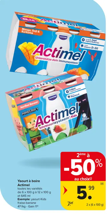 Offre: Yaourt à boire Actimel