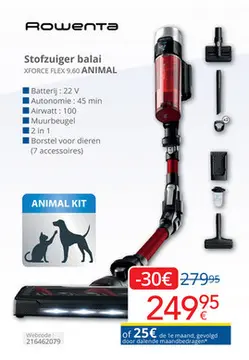 Aanbieding: Stofzuiger balai XFORCE FLEX 9.60 ANIMAL