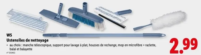 Offre: Ustensiles de nettoyage