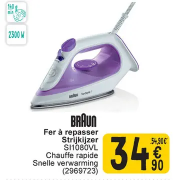 Offre: Fer à repasser Strijkijzer SI1080VL
